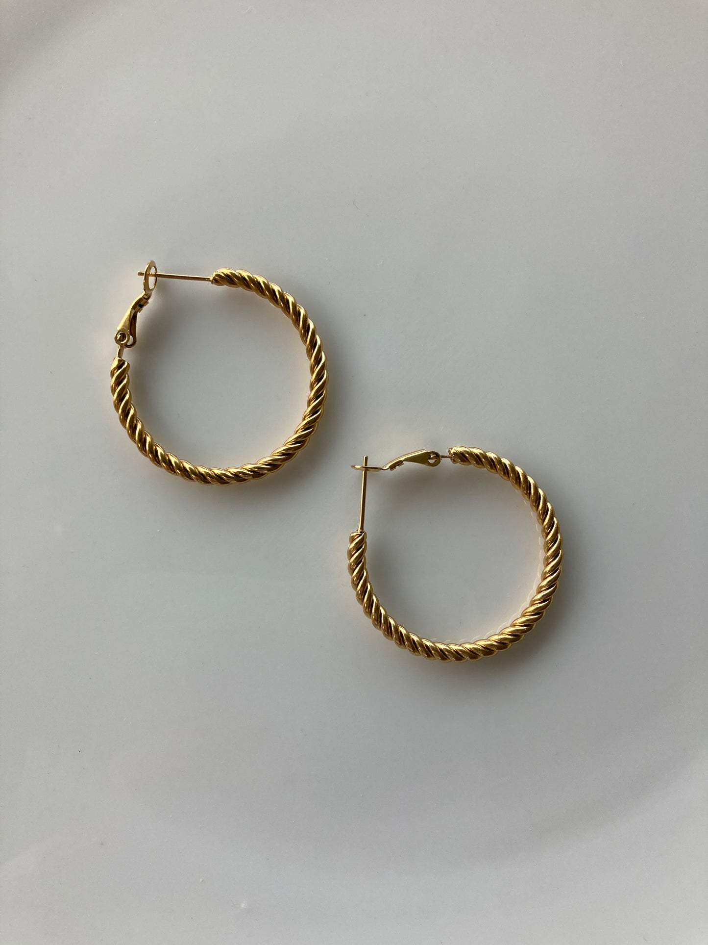 Fine Retro Hoop Earrings