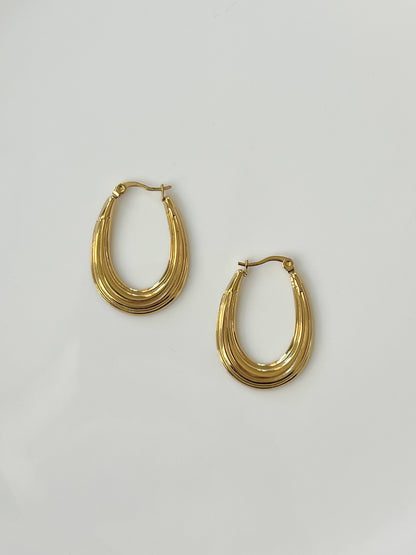 Striped Drop Earrings