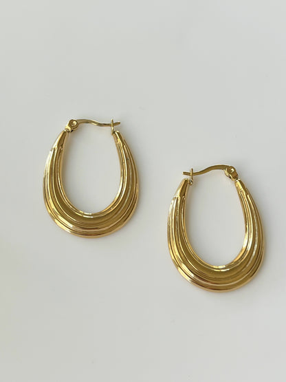 Striped Drop Earrings