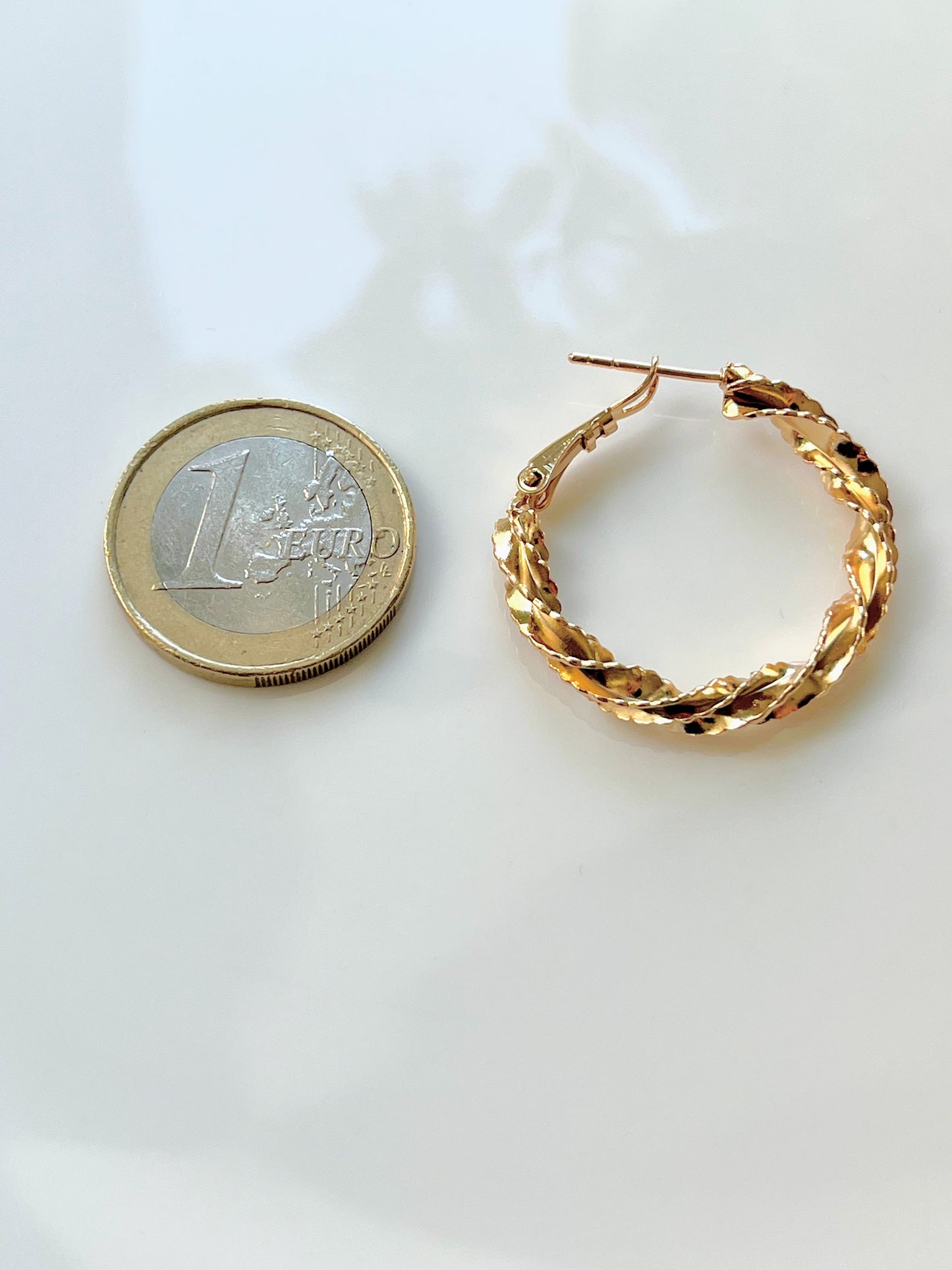 Milled Twisted Hoop Earrings