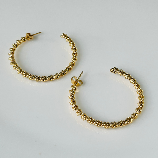 Big Chain Hoop Earrings